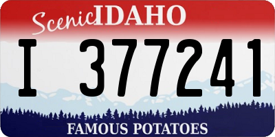 ID license plate I377241