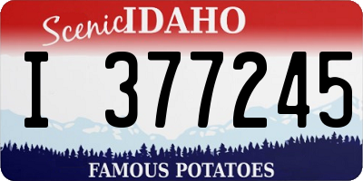 ID license plate I377245