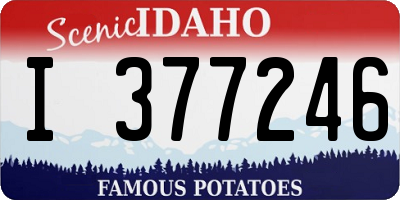 ID license plate I377246