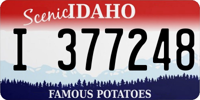ID license plate I377248