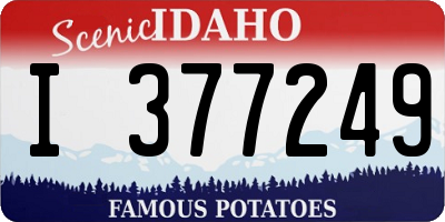 ID license plate I377249