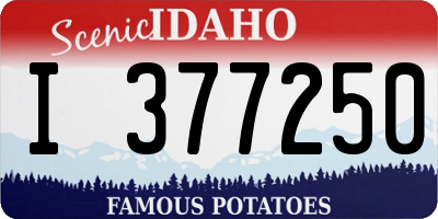 ID license plate I377250