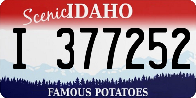 ID license plate I377252