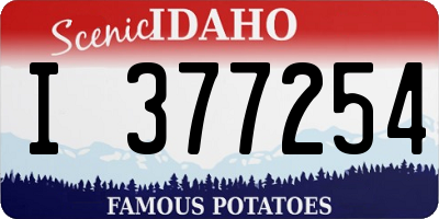 ID license plate I377254