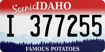 ID license plate I377255