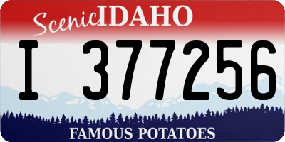 ID license plate I377256