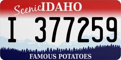 ID license plate I377259