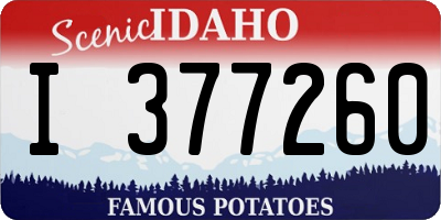 ID license plate I377260