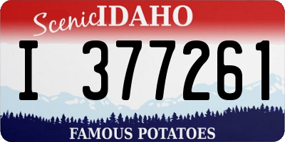 ID license plate I377261