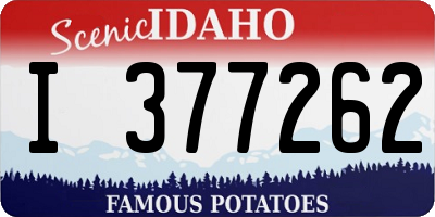 ID license plate I377262