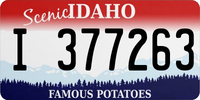 ID license plate I377263