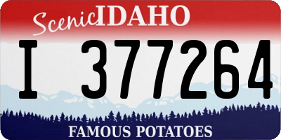 ID license plate I377264