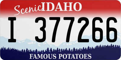 ID license plate I377266