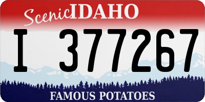 ID license plate I377267