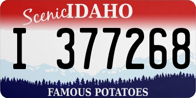 ID license plate I377268
