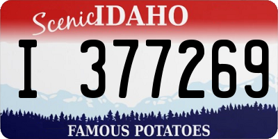 ID license plate I377269