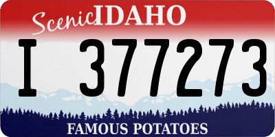 ID license plate I377273