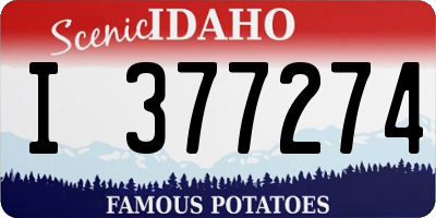 ID license plate I377274