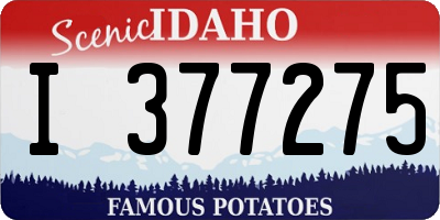 ID license plate I377275