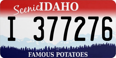 ID license plate I377276