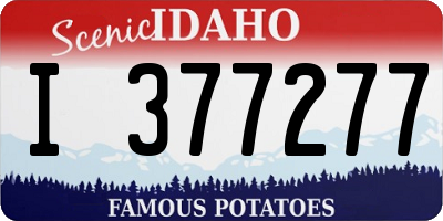 ID license plate I377277