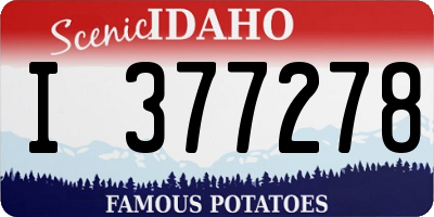 ID license plate I377278