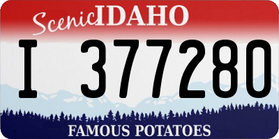 ID license plate I377280