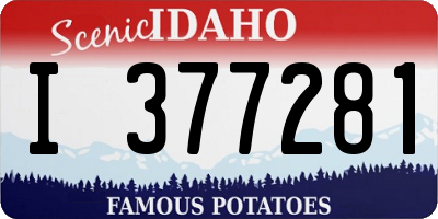 ID license plate I377281