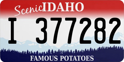 ID license plate I377282