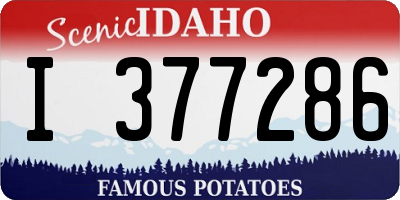 ID license plate I377286