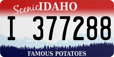 ID license plate I377288