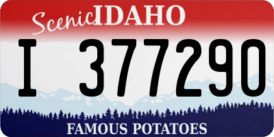 ID license plate I377290