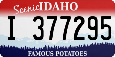 ID license plate I377295