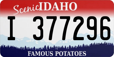 ID license plate I377296