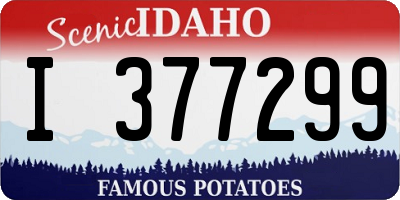 ID license plate I377299