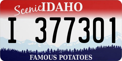 ID license plate I377301