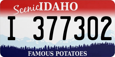 ID license plate I377302