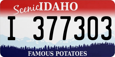 ID license plate I377303