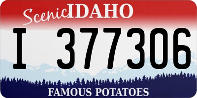ID license plate I377306
