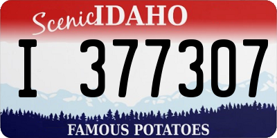 ID license plate I377307