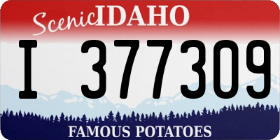 ID license plate I377309