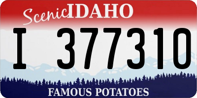 ID license plate I377310