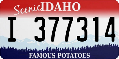 ID license plate I377314