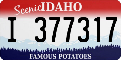 ID license plate I377317