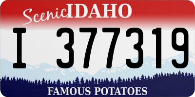 ID license plate I377319