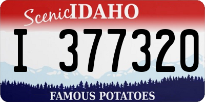 ID license plate I377320
