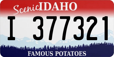 ID license plate I377321