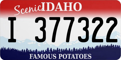 ID license plate I377322