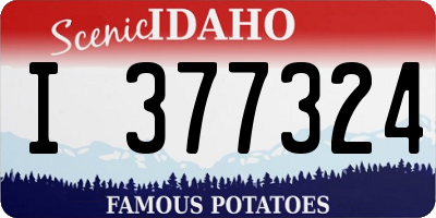 ID license plate I377324