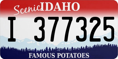 ID license plate I377325
